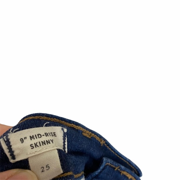 Madewell 9” Mid Rise Skinny Jeans Size 25 x 27 - Picture 8 of 13